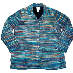 Coldwater Creek Multicolor Striped Jacket